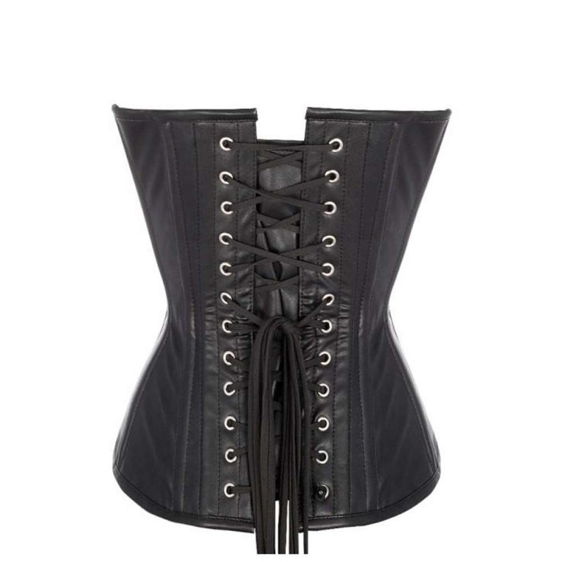 Women Overbust Leather Coset Sheep Napa Leather Women Corset 